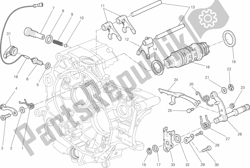 All parts for the Shift Cam - Fork of the Ducati Monster 796 Anniversary 2013